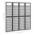  4-Panel Room Divider/Trellis Solid Fir Wood Black 63.4"x70.9 A949-316483