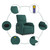  Massage Recliner Chair Dark Green Fabric A949-373428