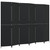  Room Divider 6 Panels Black Poly Rattan A949-365368