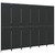  Room Divider 6 Panels Black Poly Rattan A949-365368