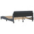  Bed Frame "Dover" Dark Gray 59.8"x79.9" Velvet A949-373292