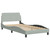  Bed Frame "Dover" Light Gray 39.4"x74.8" Velvet A949-373267