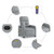  Massage Recliner Chair Light Grey Fabric A949-3206935
