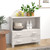  Sideboard HAMAR White 33.5"x13.8"x31.5" Solid Wood Pine A949-340497