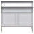  Bar Table with 2 Table Tops White and Gray 51.2"x15.7"x47.2 A949-280221