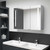 LED Bathroom Mirror Cabinet Concrete Gray 35"x5.5"x24.4 A949-326525