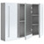  LED Bathroom Mirror Cabinet Concrete Gray 35"x5.5"x24.4 A949-326525