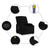  Electric Stand up Massage Recliner Chair Black Fabric A949-3206902