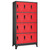  Locker Cabinet Anthracite and Red 35.4"x17.7"x70.9" Steel A949-339817