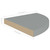  Floating Corner Shelf Gray 13.8"x13.8"x1.5" MDF A949-323922