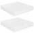  Floating Wall Shelves 2 pcs High Gloss White 9.1"x9.3"x1.5" MDF A949-323740