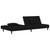  2-Seater Sofa Bed with Two Pillows Black Velvet A949-375812