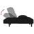  2-Seater Sofa Bed with Two Pillows Black Velvet A949-375812