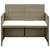  2 Seater Patio Sofa with Cushions Beige Poly Rattan A949-46396