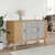  Sideboard OLDEN Gray and Brown 44.9"x16.9"x28.9" Solid Wood Pine A949-358598