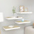  Floating Wall Shelves 4 pcs Oak and White 19.7"x9.1"x1.5" MDF A949-326575