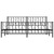  Metal Bed Frame without Mattress with Footboard Black 76"x79.9 A949-374461