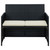  2 Seater Patio Sofa with Cushions Black Poly Rattan A949-43910