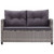  6 Piece Patio Sofa Set with Cushions Poly Rattan Dark Gray A949-46150