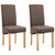  Dining Chairs 2 pcs Brown Fabric A949-249273