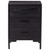  Bedside Cabinet Black 15.7"x11.8"x21.7" Solid Wood Pine A949-349914