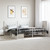  Metal Bed Frame without Mattress with Footboard White 76"x79.9 A949-374412