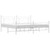  Metal Bed Frame without Mattress with Footboard White 76"x79.9 A949-374412