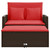  Patio Sofa with Cushions 2-Seater Brown Poly Rattan A949-365139