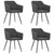  Dining Chairs 4 pcs Dark Gray Fabric A949-3065672