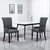  Dining Chairs with Armrests 2 pcs Dark Gray Fabric A949-276908