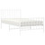 Metal Bed Frame without Mattress with FootboardWhite 39.4"x78.7 A949-374499