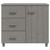  Sideboard HAMAR Light Gray 35.4"x15.7"x31.5" Solid Pinewood A949-340431