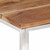  Coffee Table Silver Stainless Steel and Solid Wood Acacia A949-349959