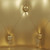  Tub Chair with Footstool Gold Faux Leather A949-60713