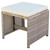  5 Piece Patio Dining Set with Cushions Poly Rattan Beige A949-42555