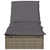  Sunbed 1 pc with Cushion Gray 79.1"x21.7"x24.4" Poly Rattan A949-319631