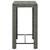  Patio Bar Table Gray 39.4"x23.8"x43.5" Poly Rattan A949-45875