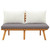  Patio Bench with Cushions 45.3" Solid Acacia Wood A949-46672