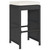  Patio Bar Stools with Cushions 6 pcs Black Poly Rattan A949-368692