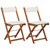  3 Piece Folding Bistro Set with Cushions Solid Acacia Wood A949-44014