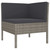  6 Piece Patio Lounge Set with Cushions Poly Rattan Gray A949-3094346