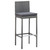  5 Piece Patio Bar Set Poly Rattan and Acacia Wood Gray A949-49565