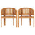  Banana Chairs 2 pcs Solid Teak Wood A949-48019