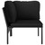  3 Piece Patio Lounge Set with Cushions Black PVC A949-48594