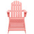  Patio Adirondack Chair with Ottoman Solid Fir Wood Pink A949-315867