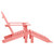  Patio Adirondack Chair with Ottoman Solid Fir Wood Pink A949-315867