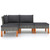  4 Piece Patio Lounge Set with Cushions Poly Rattan Gray A949-3059709