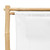  Deck Chair Bamboo and Canvas Cream White A949-318594