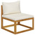  2 Piece Patio Sofa Set with Cushion Solid Acacia Wood A949-311859