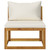  2 Piece Patio Sofa Set with Cushion Solid Acacia Wood A949-311859